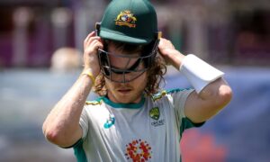 Australia’s Will Pucovski has been cleared of concussion and is in the selection mix to make his Test debut against India at the SCG on Thursday, Photograph: David Gray/AFP/Getty Images
