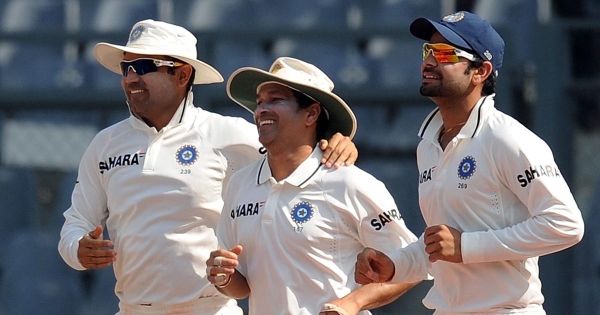 Virender Sehwag, Sachin Tendulkar And Virat Kohli PUNIT PARANJPE / AFP