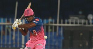Rajasthan Royals' Sanju Samson in action during IPL 2020 | Sportzpics for BCCI