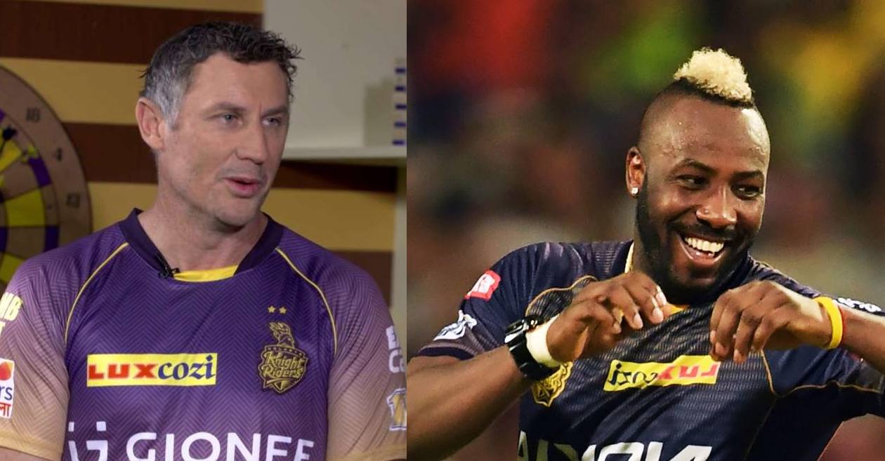 David Hussey, Andre Russell (Image Source: Twitter)