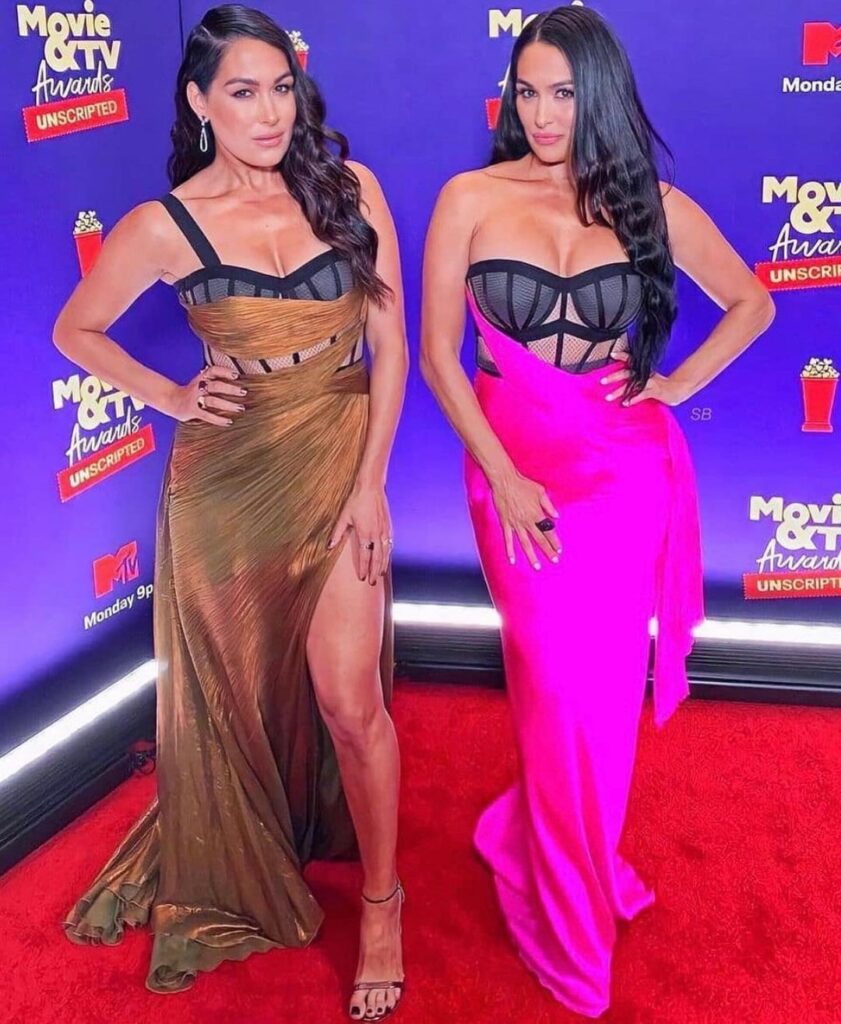 WWE’s Brie And Nikki Bella Sizzles At 2021 MTV Movie & TV Awards Red Carpet 7