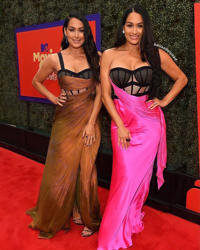 WWE’s Brie And Nikki Bella Sizzles At 2021 MTV Movie & TV Awards Red Carpet 3