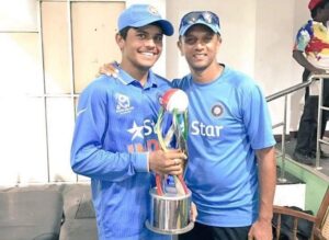 Priyam Garg and Rahul Dravid. Pic: Twitter