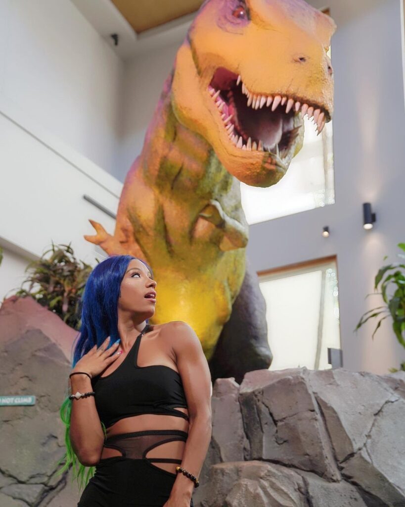 WWE Star Sasha Banks Shares Sensuous Photos From Jurrassic World Tour 7