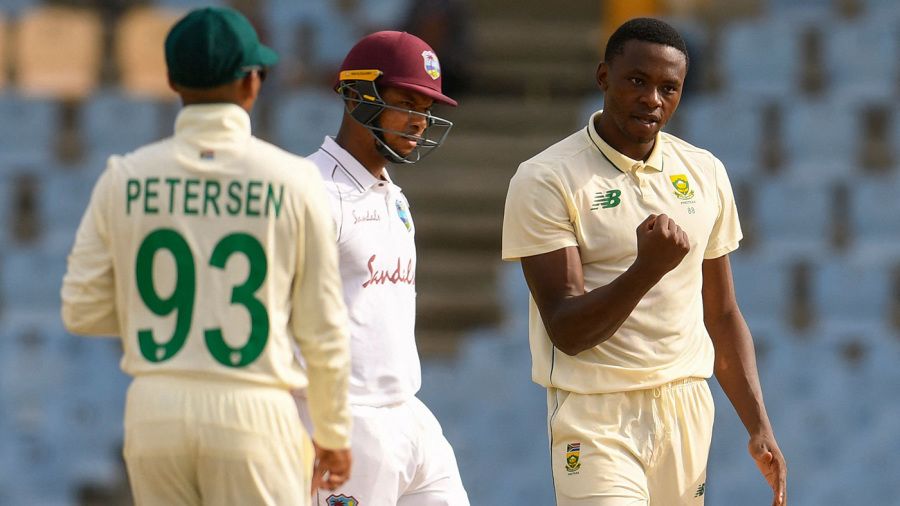 Kagiso Rabada ended with figures of 5 for 34 in the second innings AFP/Getty Images