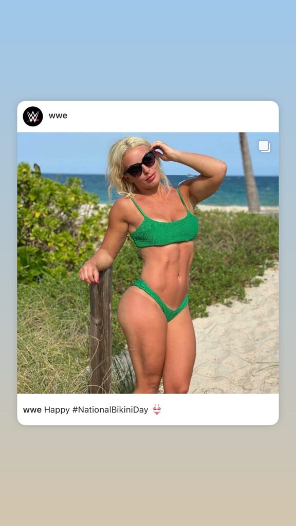 WWE Star Mandy Rose Celebrates National Bikini Day In Red Two-Piece 3