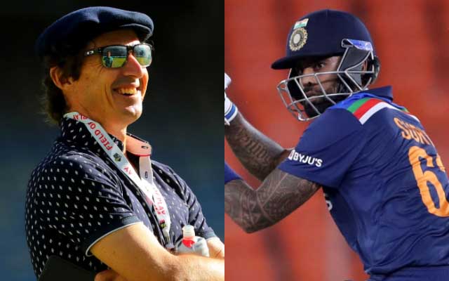 Brad Hogg and Suryakumar Yadav. (Photo Source: Getty Images)