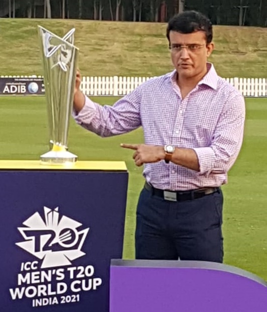 Sourav Ganguly reveals T20 world Cup trophy | Image Credit: Twitter