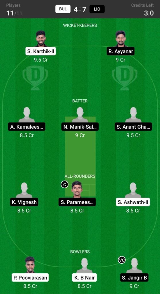 BUL vs LIO Dream11 Prediction, Fantasy Cricket Tips, Dream XI Team, BYJU’S Pondicherry T20 2021