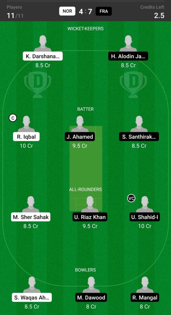NOR vs FRA Dream11 Prediction, Fantasy Cricket Tips, Dream XI Team, Germany T20I Tri Series