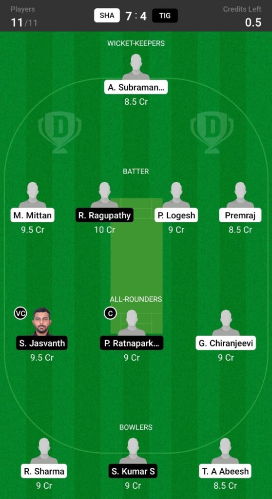 SHA vs TIG Dream11 Prediction, Fantasy Cricket Tips, Dream XI Team, BYJU’S Pondicherry T20 2021