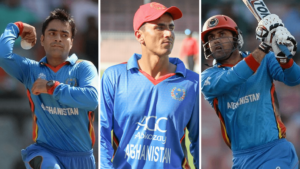 Mohammed Nabi, Rashid Khan, Mujeeb ur Rahman