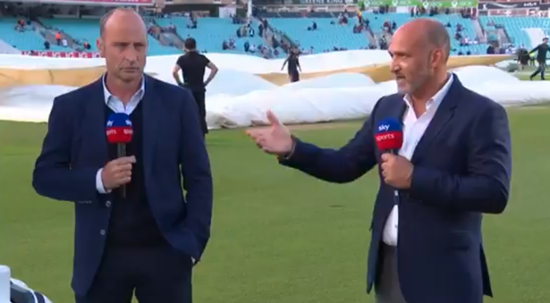 Nasser Hussain said England were lacking "a bit more toughness in that middle order" and Mark Butcher stated that they "let India back in" to the game ( Image: Sky Sports)
