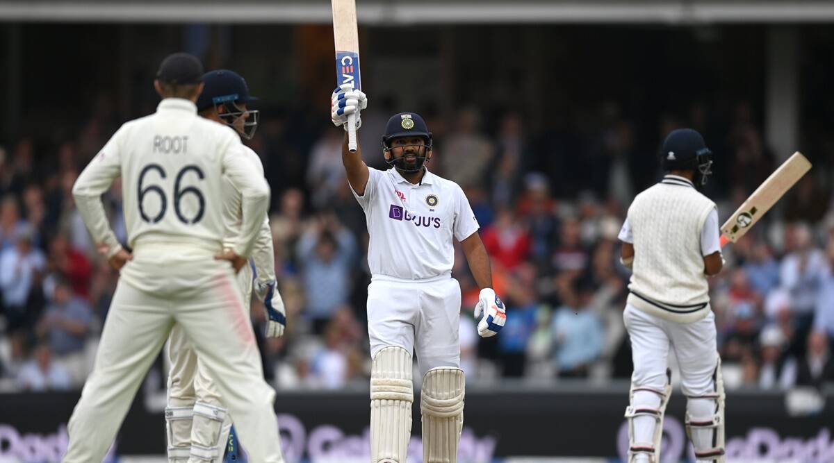 Rohit Sharma celebrates his century during the fourth Test against England. (Twitter/BCCI)