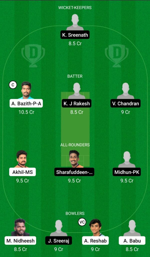 TRC vs PRC Dream11 Prediction, Fantasy Cricket Tips, Dream11 Team, Kerala Club Championship 2021