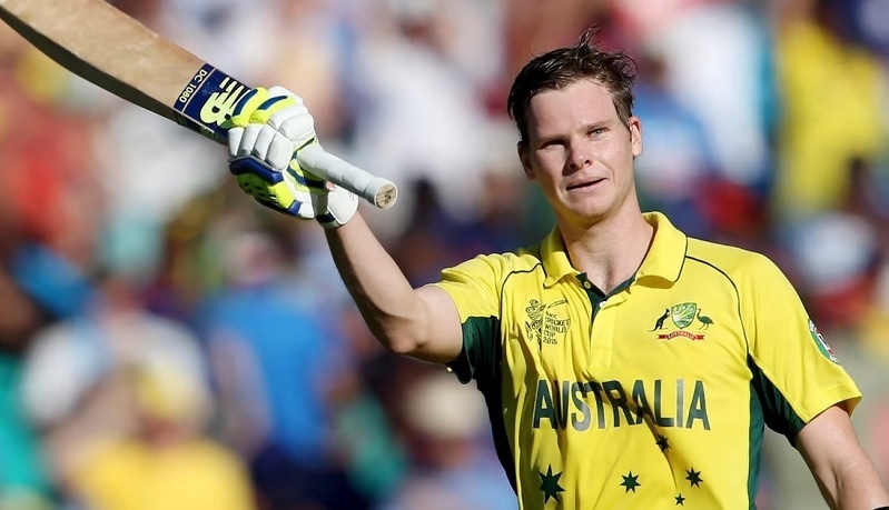 In this file photo, Steve Smith waves his bat after smashing a century against India in the World Cup semi-final at the Sydney Cricket Ground on March 26, 2015. —Reuters/File