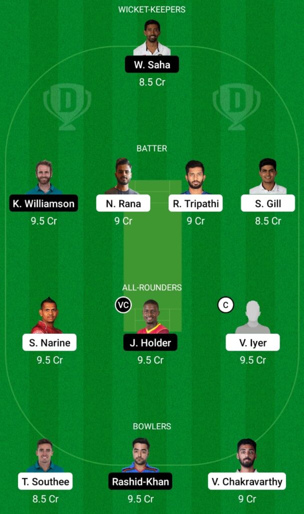 IPL 2021- KKR vs SRH Dream11 Prediction, Fantasy Cricket Tips, Dream11 Team