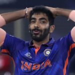 India's Jasprit Bumrah reacts during their ICC T20 World Cup match against Scotland in Dubai, UAE on November 5, 2021. | AP Photo/Aijaz Rahi