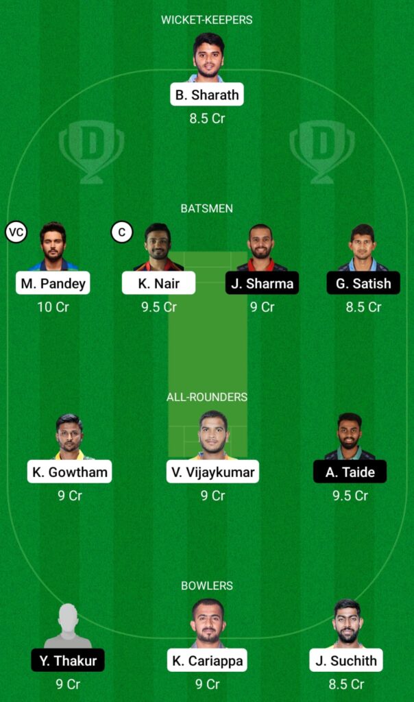 KAR vs VID Dream11 Prediction, Fantasy Cricket Tips, Dream11 Team, Syed Mushtaq Ali Trophy 2021