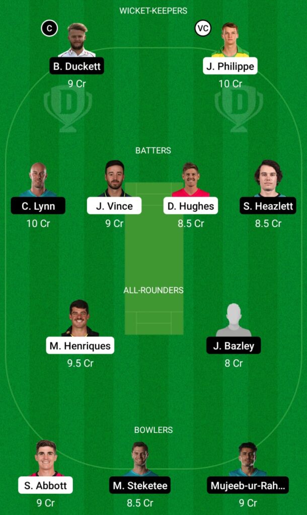 SIX vs HEA Dream11 Prediction, Fantasy Cricket Tips, Dream11 Team, BBL 2021-22 