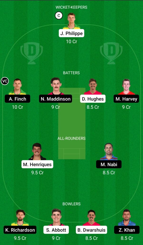 SIX vs REN Dream11 Prediction, Fantasy Cricket Tips, Dream11 Team, BBL 2021-22 