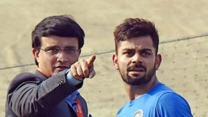 Sourav Ganguly and Virat Kohli.