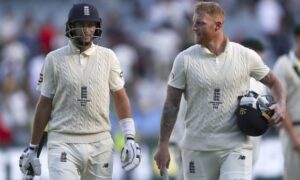 Ben Stokes (right) insists he has no desire to succeed Joe Root as England Test captain. Photograph: Asanka Brendon Ratnayake/AP