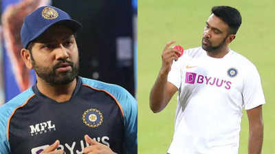 Rohit Sharma, left, and Ravichandran Ashwin are among the cacandidates to replace Virat Kohli as India's Test captain (Agencies)