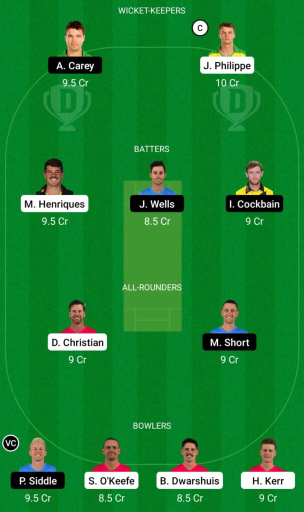 SIX vs STR Dream11 Prediction, Fantasy Cricket Tips, Dream11 Team, BBL 2021-22 