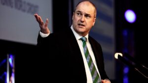 Geoff Allardice speaks at the ICC annual conference in Dublin IDI/Getty Images