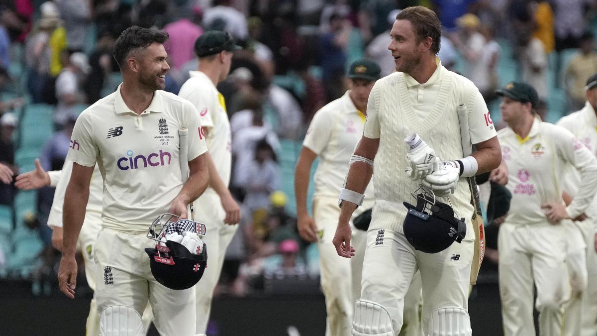 James Anderson, left, and Stuart Broad were still standing at the end of the Test RICK RYCROFT/AP