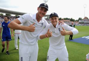 Stuart Broad and Joe Root | Getty