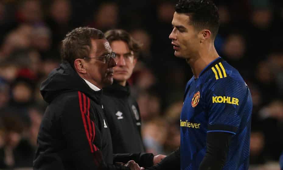 Ronaldo and Rangnick exchanged words over Brentford substitution