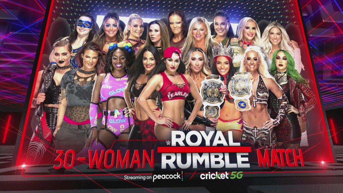 Nikki Bella on Royal Rumble 2022 poster