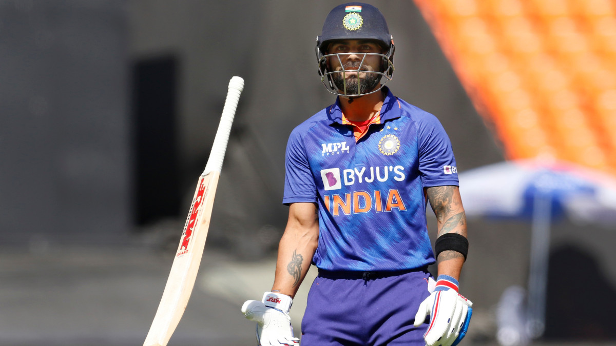 Virat Kohli reacts after being dismissed for a duck against West Indies in 3rd ODI in Ahmedabad. (Photo: ICC)