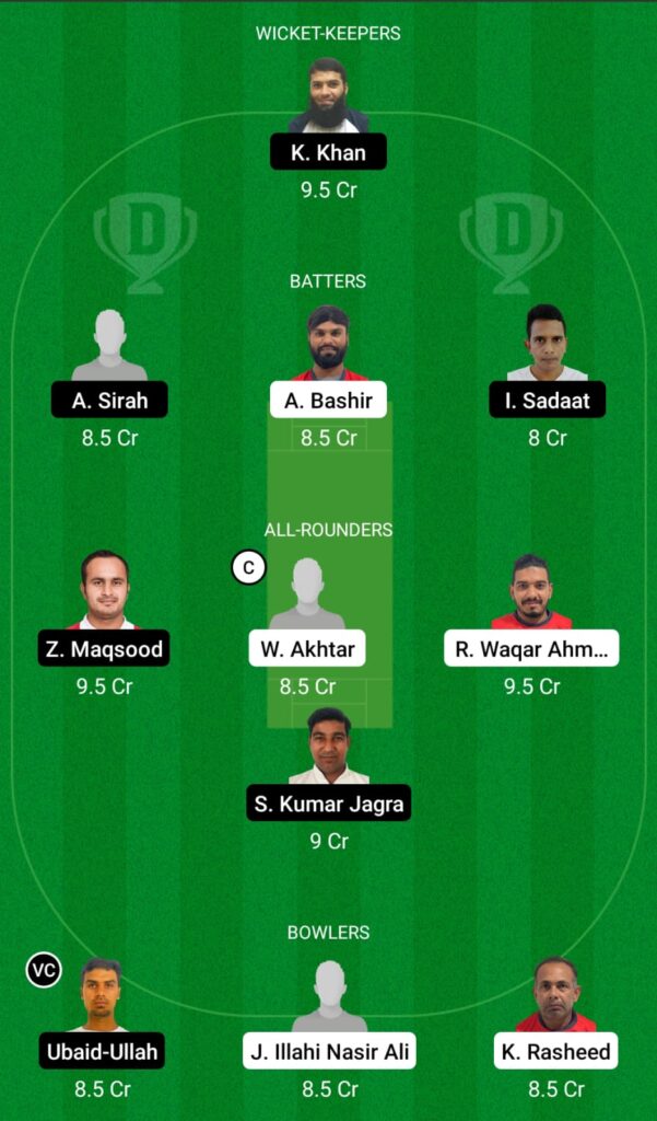 AZA vs DAT Dream11 Prediction, Fantasy Cricket Tips, Dream11 Team, Oman D10, 2022