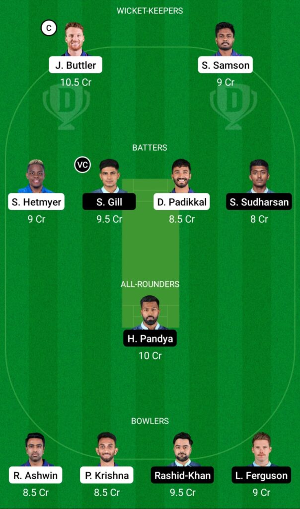 RR vs GT Dream11 Prediction, Fantasy Cricket Tips, Dream11 Team, IPL 2022