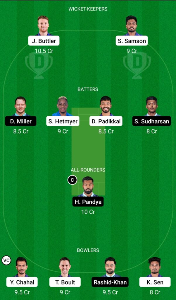 RR vs GT Dream11 Prediction, Fantasy Cricket Tips, Dream11 Team, IPL 2022