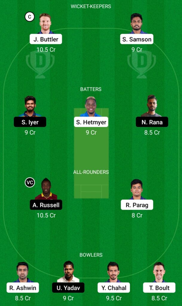 RR vs KKR Dream11 Prediction, Fantasy Cricket Tips, Dream11 Team, IPL 2022