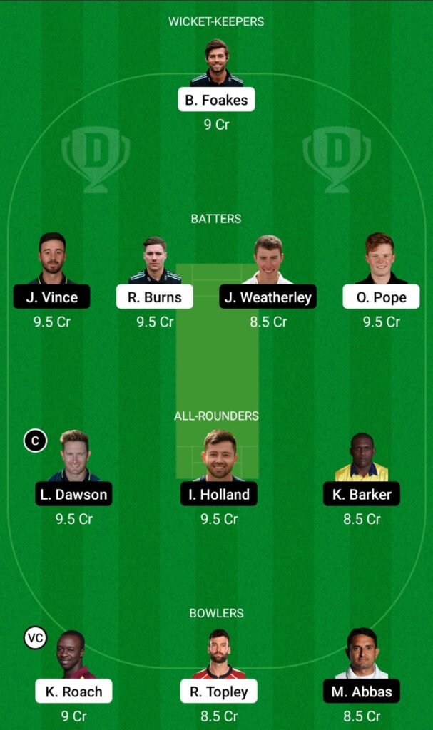 SUR vs HAM Dream11 Prediction, Fantasy Cricket Tips, Dream11 Team, County Championship Division One 2022