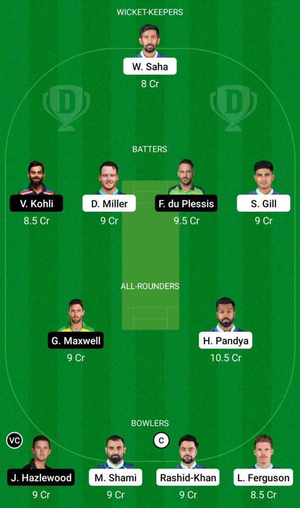 GT vs RCB Dream11 Prediction, Fantasy Cricket Tips, Dream11 Team, IPL 2022