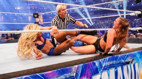 WWE Wrestlemania 38: Charlotte Flair-Ronda Rosuey Suffered Major