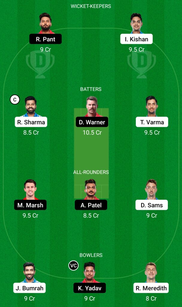 MI vs DC Dream11 Prediction, Fantasy Cricket Tips, Dream11 Team, IPL 2022