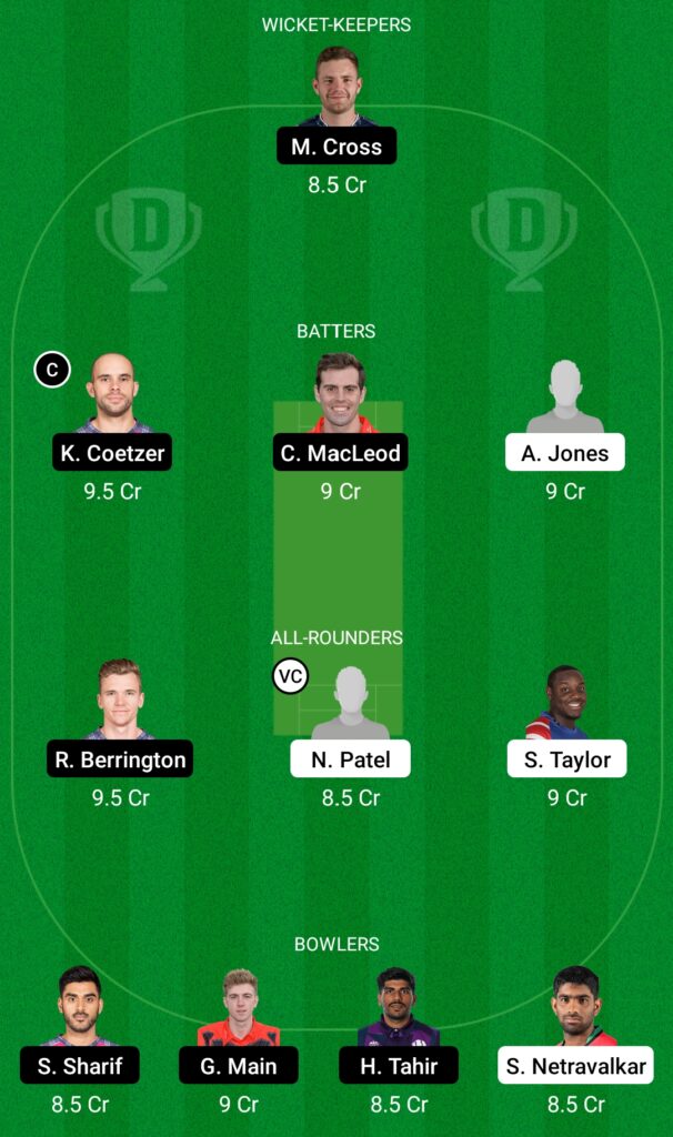 USA vs SCO Dream11 Prediction, Fantasy Cricket Tips, Dream11 Team, CWC League-2 One-Day