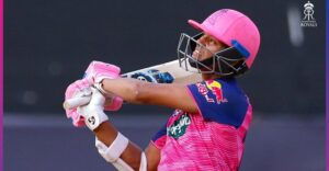 Yashasvi Jaiswal in action against Punjab Kings. Photo: Twitter@rajasthanroyals