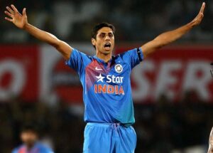 Ashish Nehra celebrates a wicket. Photograph: BCCI