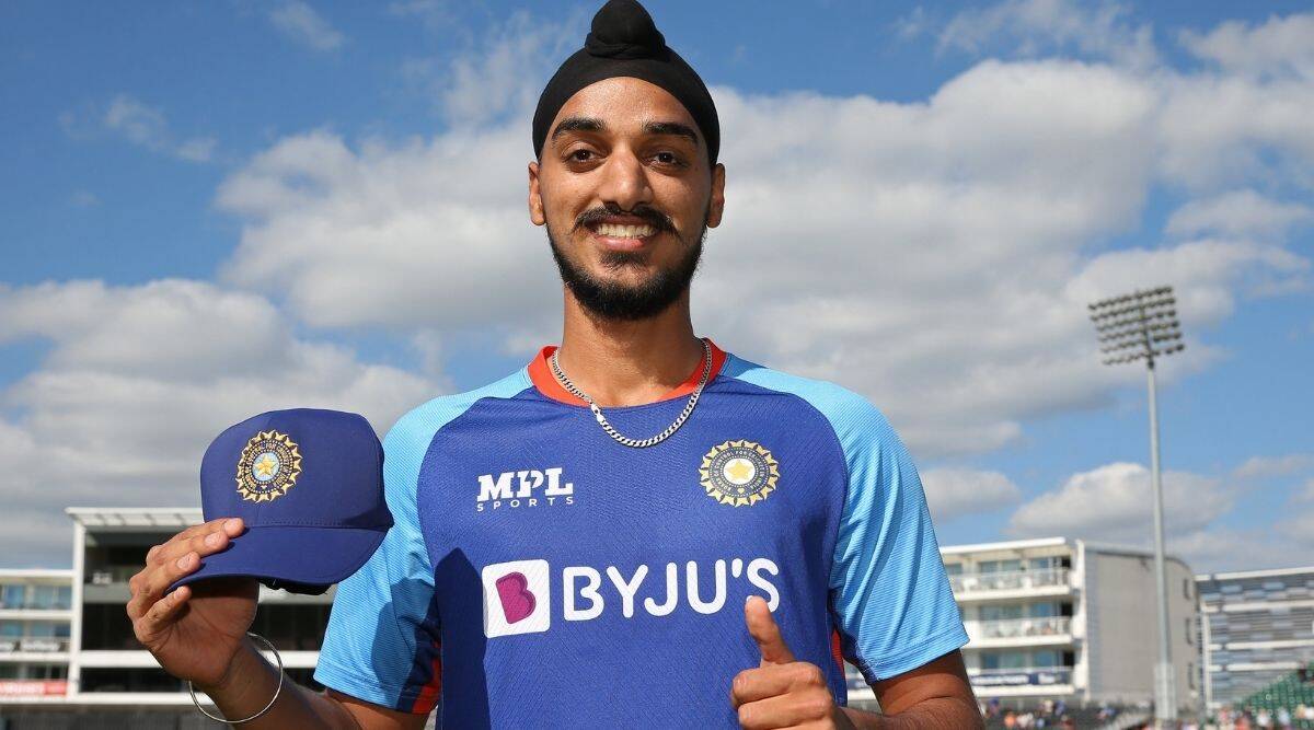 Arshdeep Singh made his T20I debut against England (Twitter/BCCI)