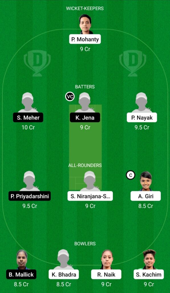 ODP-W vs ODY-W Dream11 Prediction Fantasy Cricket Tips Dream11 Team BYJU’S Odisha Women’s T20 League