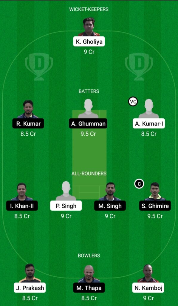 GAM vs GOR Dream11 Prediction Fantasy Cricket Tips Dream11 Team FanCode ECS T10 Portugal