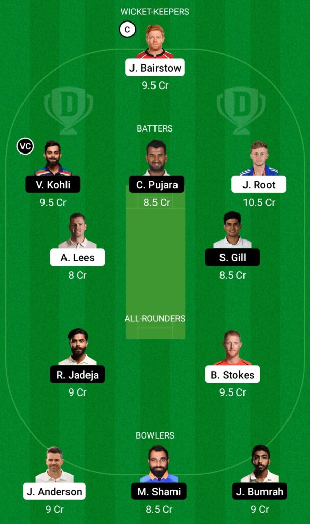 ENG vs IND Dream11 Prediction, Fantasy Cricket Tips, Dream11 Team, India Tour of England 2022